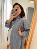 Camicia Lacoste righe lilla e verdi