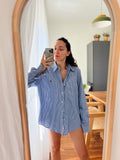 Combo pareo + camicia Ralph Lauren • blu fiori e vichy