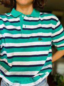 Polo Gilbi Lacoste righe ottanio
