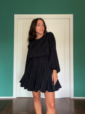 Abito con cintura cupro wash nero