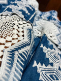 PRE ORDINE • Abito corto ampio tie dye ricamato