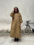 Maxi trench sartoriale beige