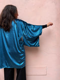Kimono morbido turchese
