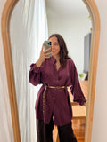 Camicia di seta vinaccia