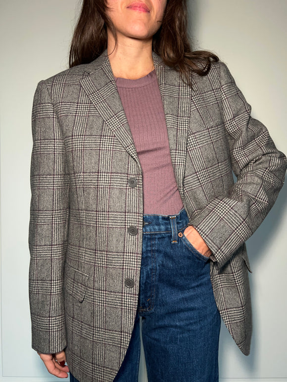 Blazer principe di Galles con riga viola