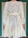 PRE ORDINE • Abito con cintura voile devoré panna