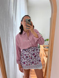 Combo pareo + camicia Lacoste • malva