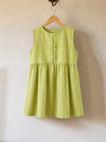 PRE ORDINE PERSONALIZZATO • Abito Bea lime • corto • senza maniche
