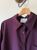 Camicia sartoriale satin melanzana