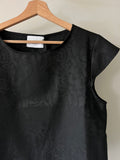 Maglietta sartoriale lana nera striata