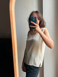 Top di seta panna