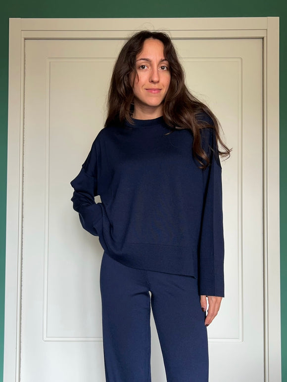 PRE ORDINE • Maglione squadrato lana merino • VARI COLORI