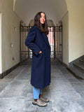 Cappotto blu doppio petto