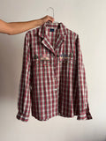 Camicia tartan con ricami