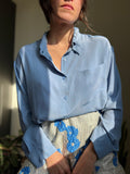 Camicia sartoriale seta azzurro cielo