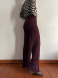 Pantalone morbido melanzana