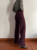 Pantalone morbido melanzana