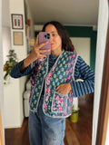Gilet trapuntato grigio