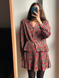 Completo di lana fiorato