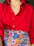 Combo pareo + camicia Ralph Lauren • rosso e fiori grandi