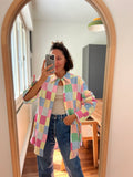 Camicia patchwork multicolor