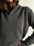 Maglione grigio Ralph Lauren con bottoni