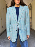 Blazer verde acqua a quadretti