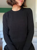 Maglione corto cotone nero