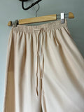 Pantalone sartoriale ampio satin beige
