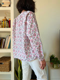 Camicia stampata con laccetto bianca