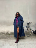 PRE ORDINE • Maxi trench sartoriale blu