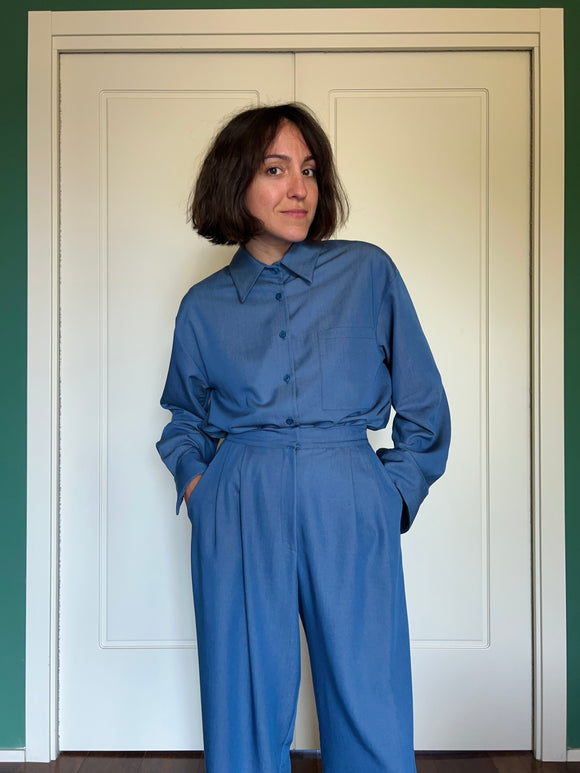 Camicia sartoriale denim azzurro