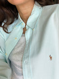 Camicia Ralph Lauren verde acqua chiaro