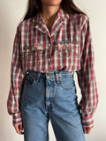 Camicia tartan con ricami
