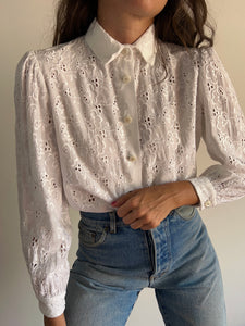 Camicia bianca tutta ricamata