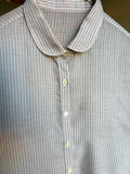 Camicia a quadretti con colletto piccolo tondo