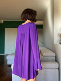 PRE ORDINE • Abito corto con intreccio seta viola