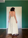 Abito lungo con la schiena nuda • beige