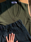 Gilet corto verde selva