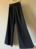 Pantalone sartoriale con le pince satin nero