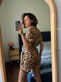 Pigiama corto leopardato