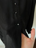 Camicia nera con manica ampia