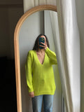 Maglione lungo lime