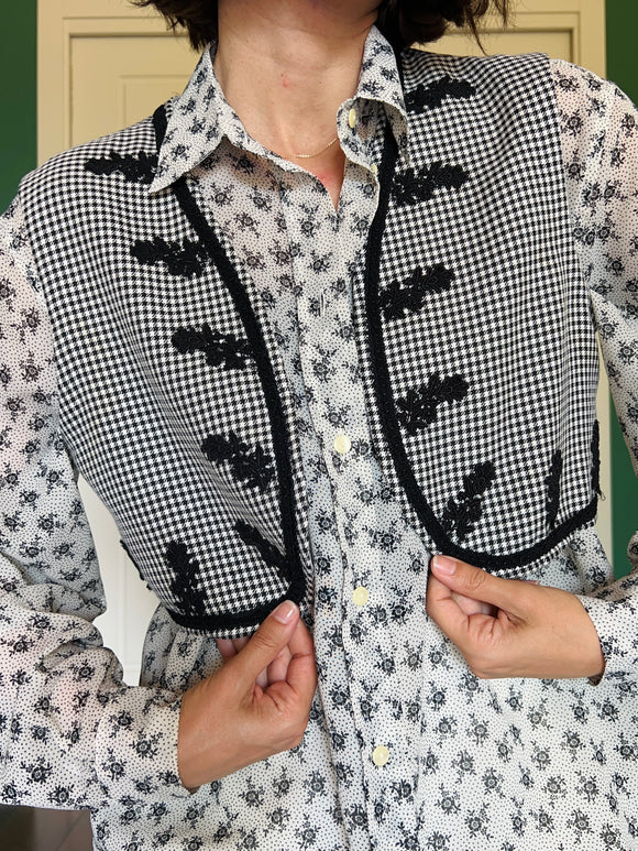 Gilet corto vichy