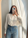 Camicia bianca trama lavorata