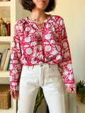 Camicia stampata con laccetto rossa