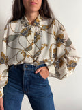 Camicia di seta panna barocca