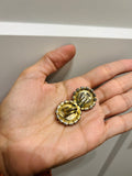 Orecchini clip tondi corallo