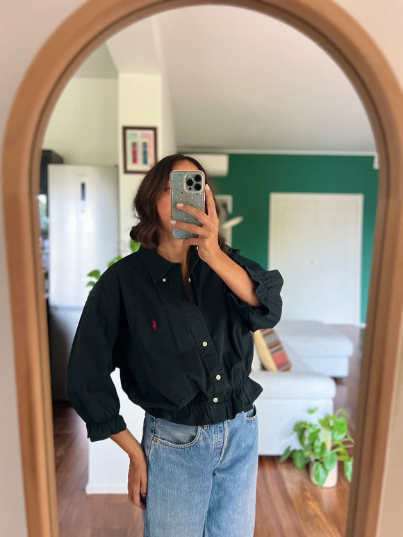 Camicia Gilbi Ralph Lauren nera con colletto