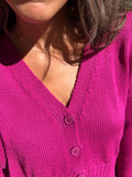 Cardigan corto ciclamino